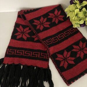 Lauren Ralph Lauren Wool Blend Red Blk Fair Isle F